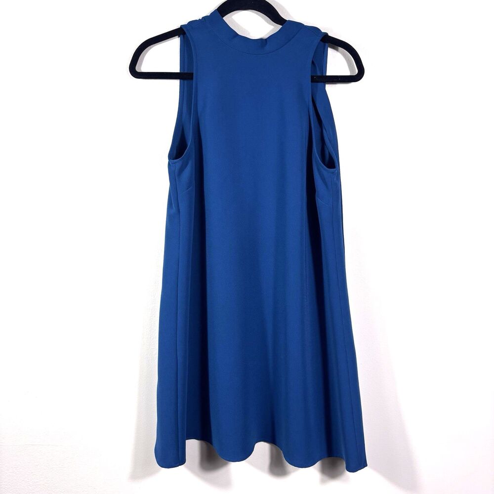 Likely Size 4 Womens Blue Turquoise Neck Tie Dress - EUC